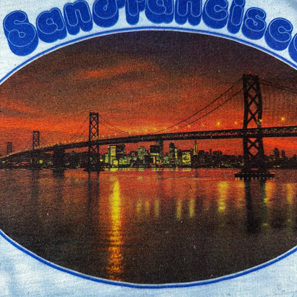 San Francisco Photo 1970s VTG T Shirt 70s Bridge USA Spruce Mayo Rare Rockabilly