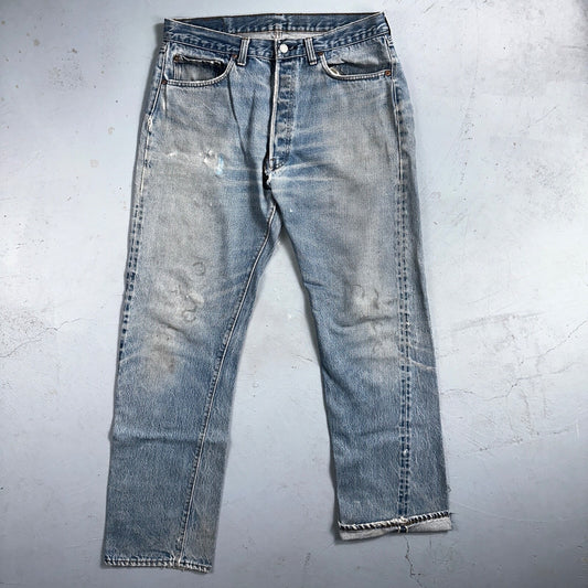 Levis 501 Vintage 80s Redline Selvedge USA XX Jeans Light Wash 36x36 Act 33x32