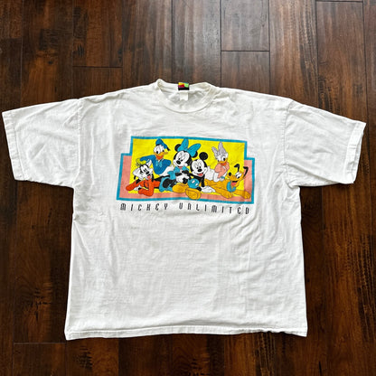 Disney Friends Mickey Unlimited Vintage T Shirt Goofy Pluto Originals 90s Y2K