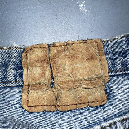 Levis 501 Vintage 90s Straight Leg Jeans 32x30 80s Light Wash Act 28x30 Thrashed