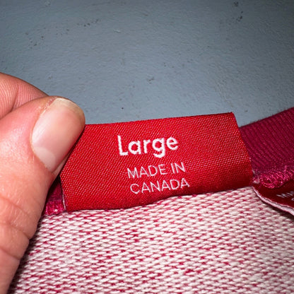 Supreme Pink Script Log Sweater Large Knit Box Logo Simple Subtle Raglan