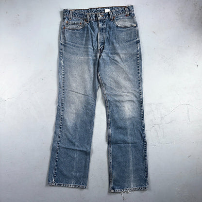 Levis 517 Jeans Mens 36x34 Black Denim Bootcut Red Tab USA Vintage 90s 34x32