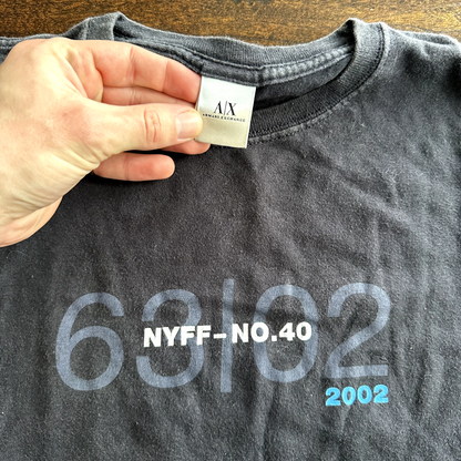 Armani Exchange 2002 Film Festival Vintage T Shirt New York City RARE Y2K USA