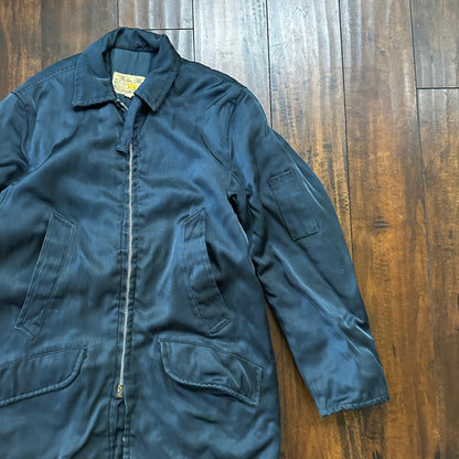 1960s Vtg Golden Fleece Industrial Outerwear Blue Jacket Coat Mens Size 38 USA