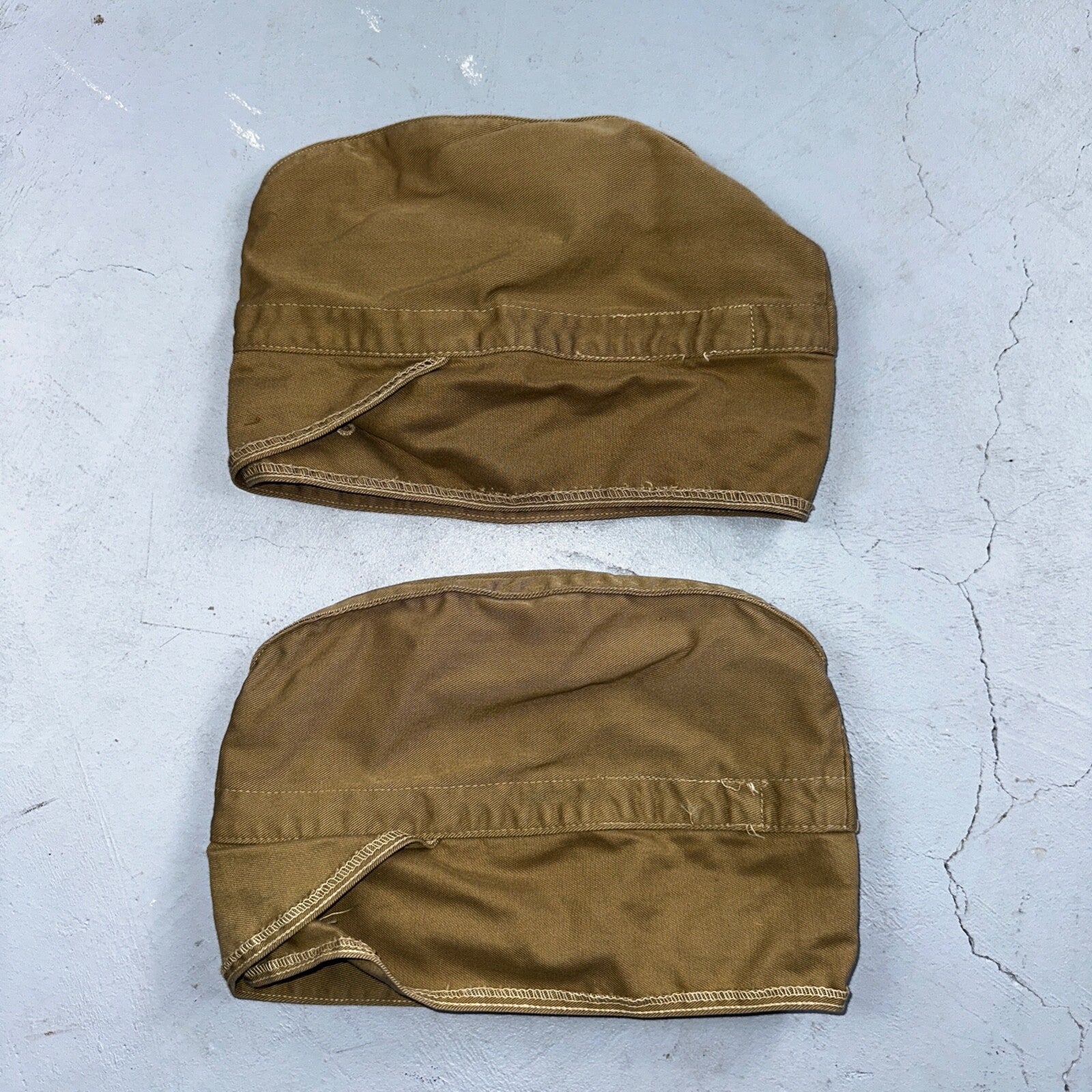 WWII US Navy V-5 Aviation Cadet Garrison Hat Lot of 2 WW2 Stencil