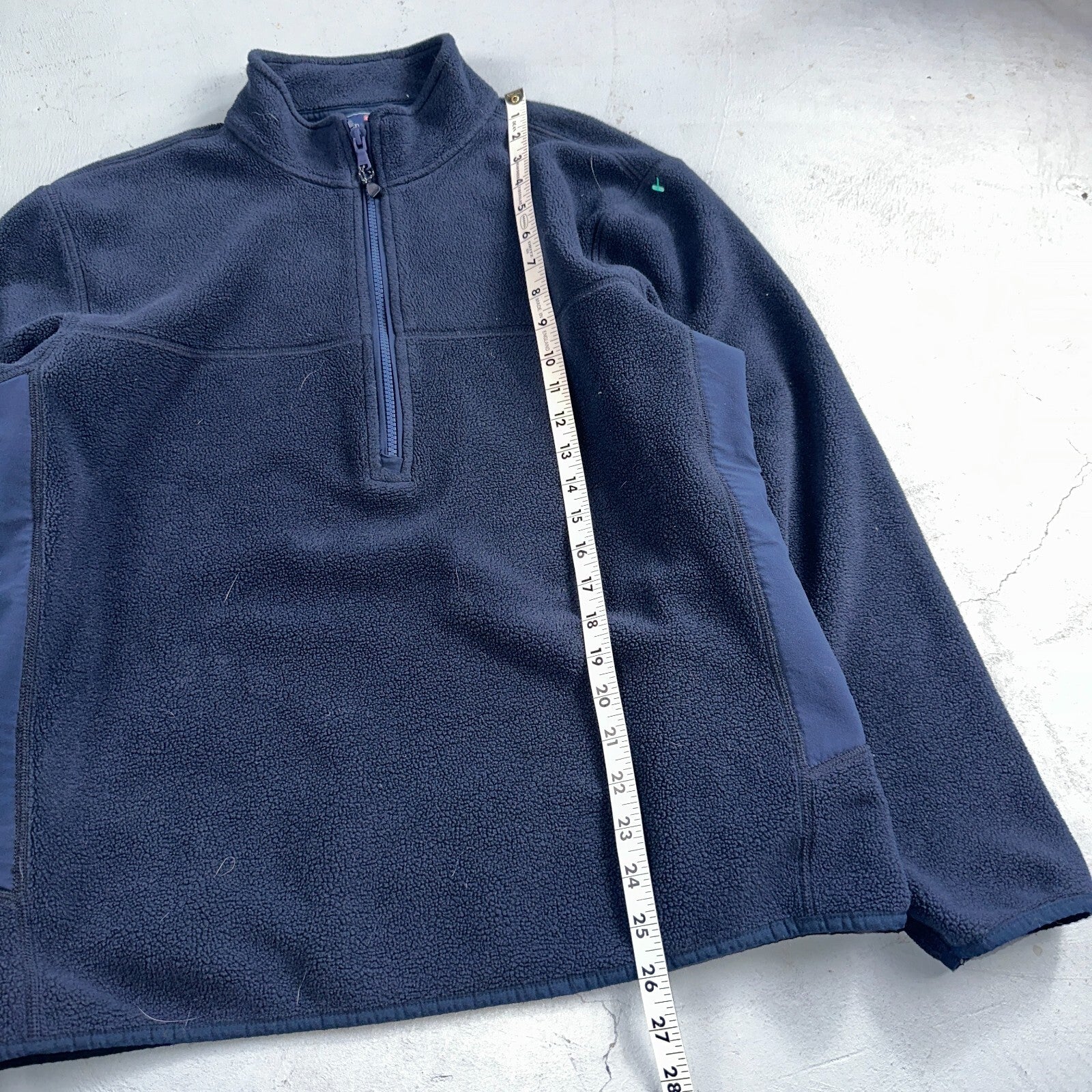 Vineyard Vines Vineyard Navy Quarter Zip Fleece Lined Mountain Sweater - Size M