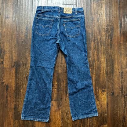 Levis 517 Vintage 90s USA Orange Tab Bootcut Flare Blue Jeans 38x30 35x29