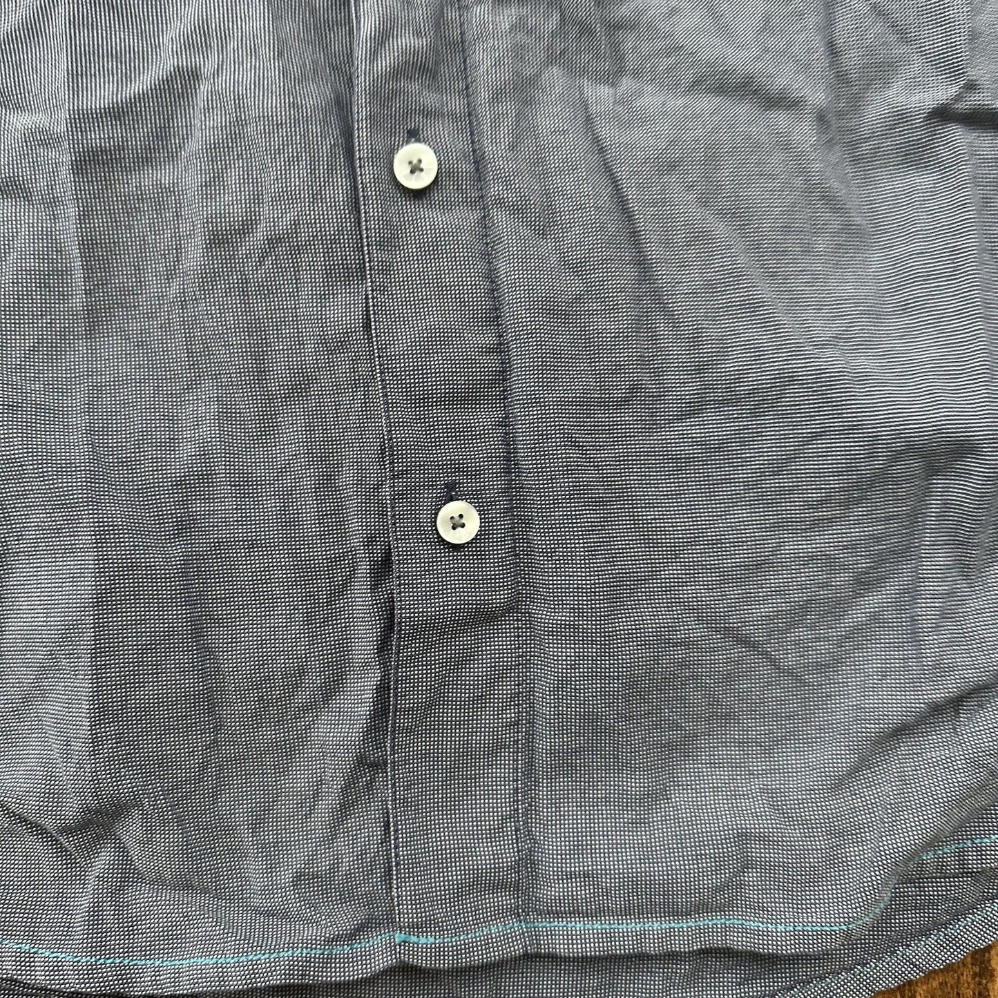 Descendant Of Thieves Shirt Mens Large Button Up Black White Stripe Casual Adult