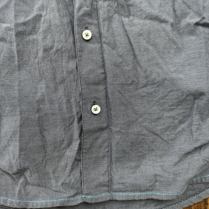 Descendant Of Thieves Shirt Mens Large Button Up Black White Stripe Casual Adult