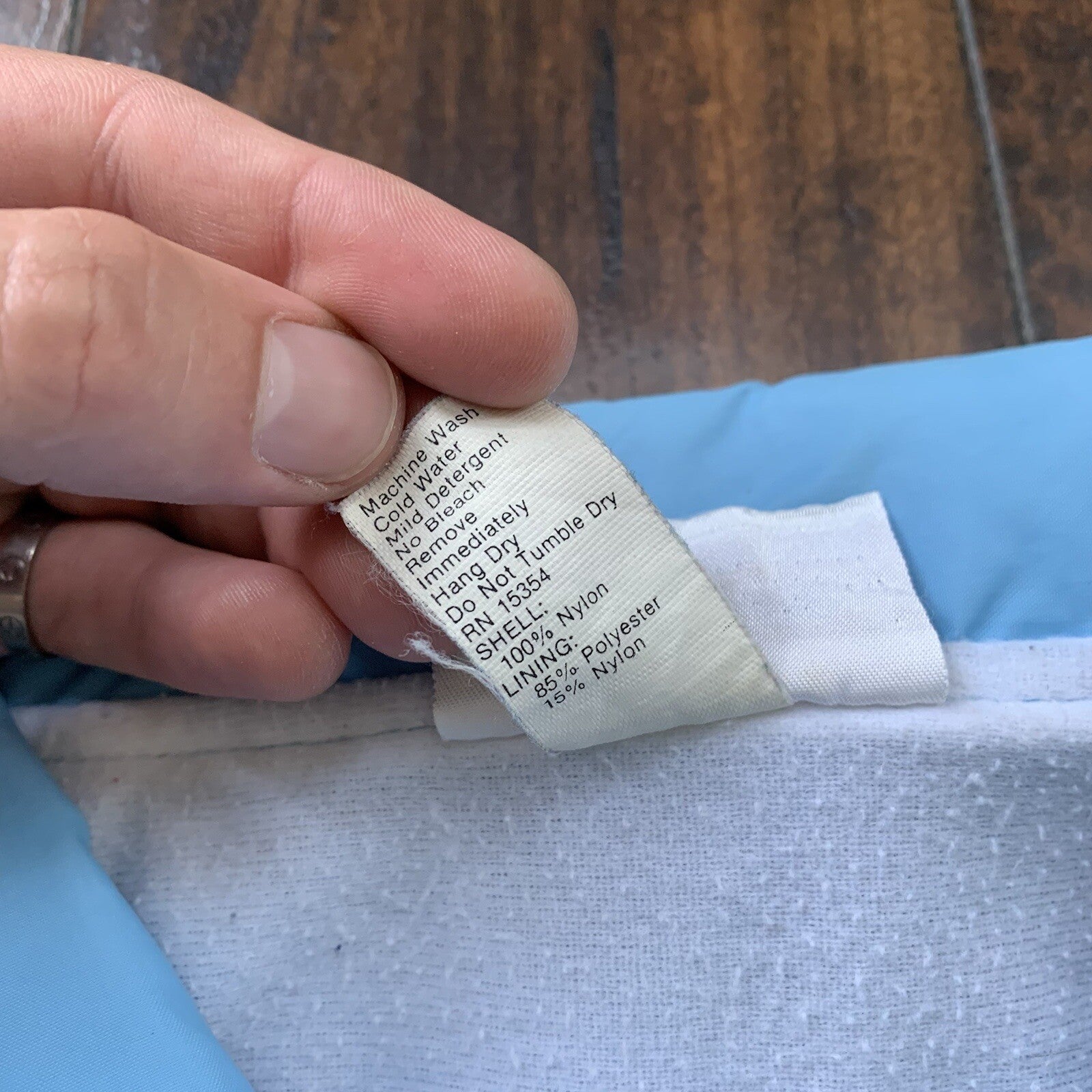 Vintage Oregon 80’s Hartwell Baby Blue Satin Jacket Lined USA Independence 1950