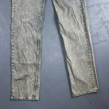 Levis 501 Vintage 90s USA XX Straight Leg Jeans Blue Light Wash 30x34 Act 27x34