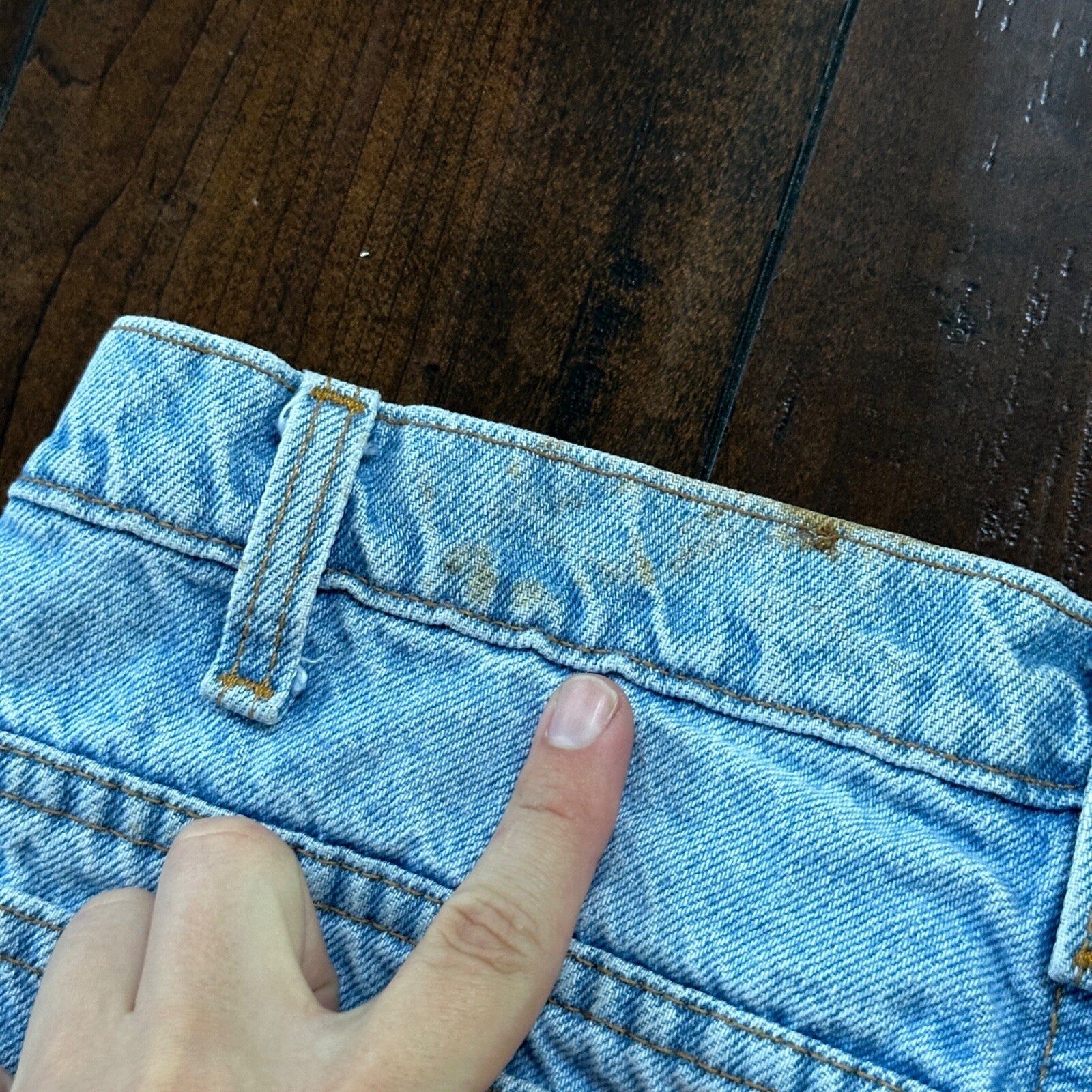 Vintage 80s Levis 505 Light Blue 70s Jeans USA Orange Tab 34x32 Act 31x30