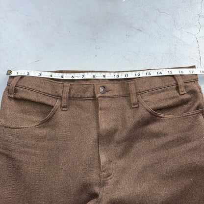 Levis 70s USA 517 36x31 Bootcut Pants Brown Polyester Slacks Vintage 35x30