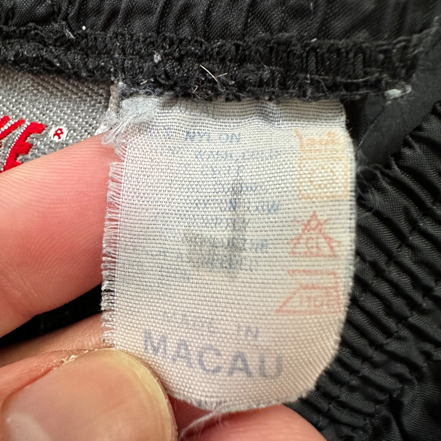 Nike VTG 90s Grey Tag Windpants Track Pants Ankle Zip Unlined Black M 1990s