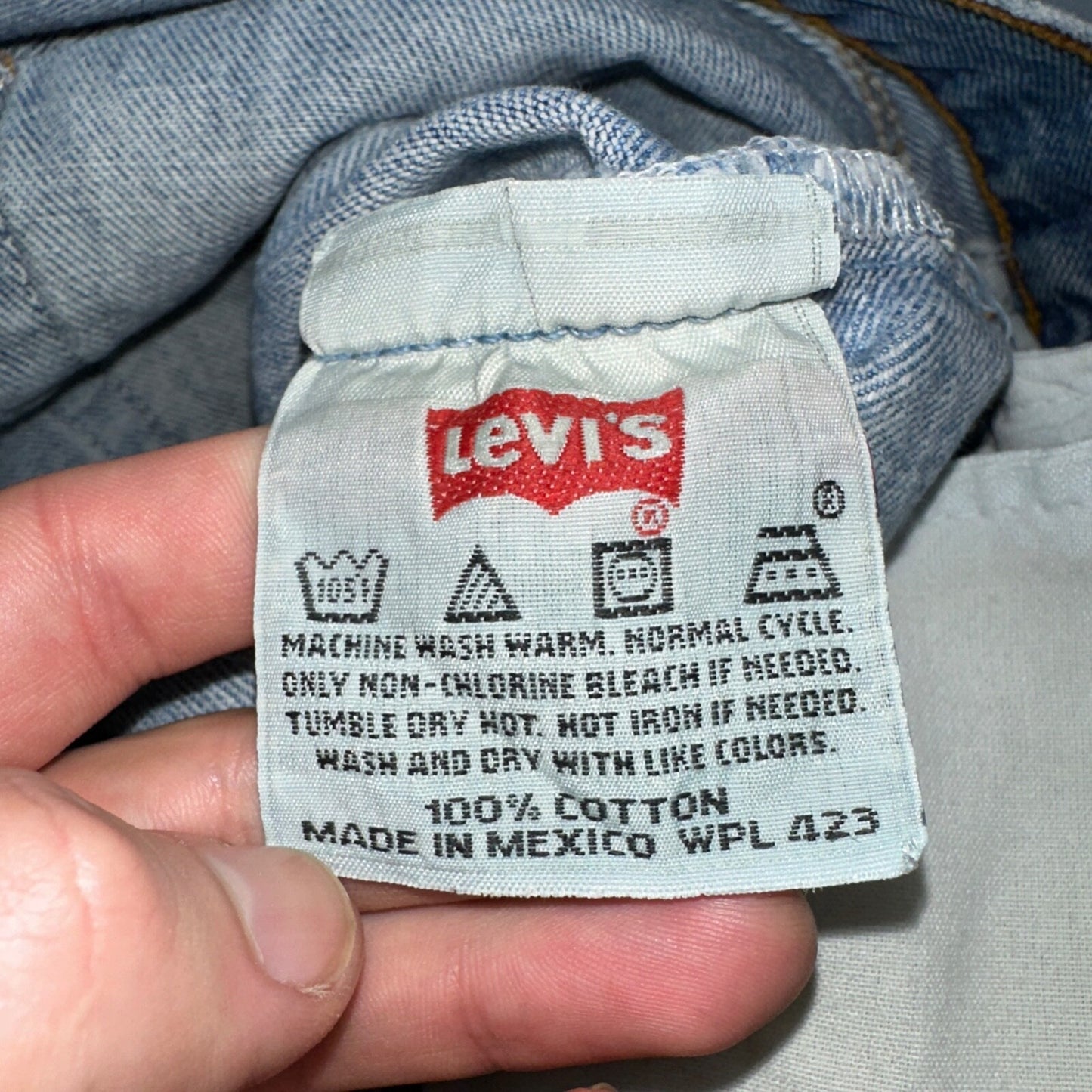 Levis 501 Vintage 90s Mexico Straight Leg Jeans 34x34 Y2K Light Wash Act 31x30
