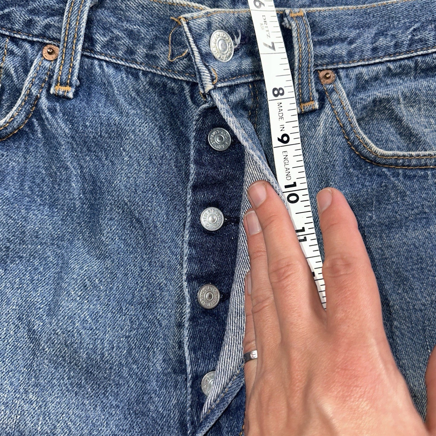 Levis 501 Vintage 80s USA XX Straight Leg Jeans Blue Light Wash 36x40 Act 32x29