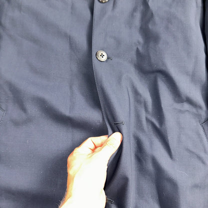 CANALI 1934 Water Repellent Car Coat Navy Rain Protection 54 Italy $2000 Retail
