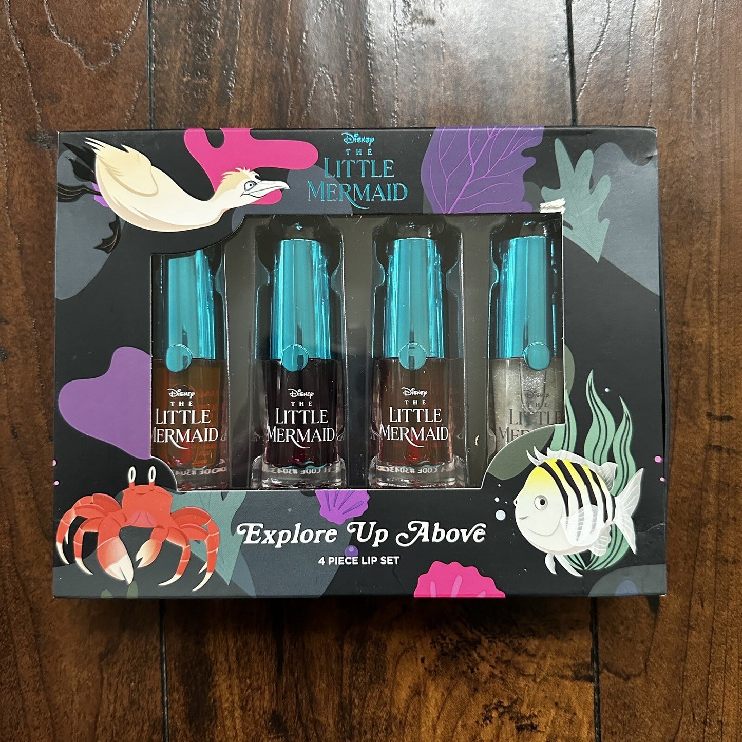 Ulta Beauty Disney The Little Mermaid Explore Above 4 Piece Lip Set Stain Gloss
