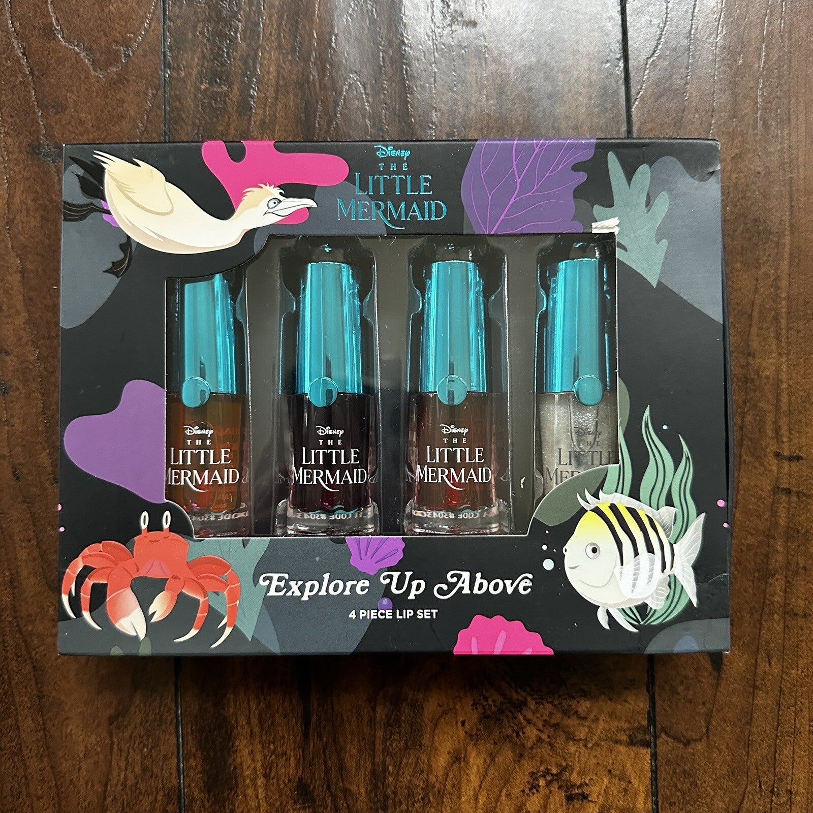 Ulta Beauty Disney The Little Mermaid Explore Above 4 Piece Lip Set Stain Gloss