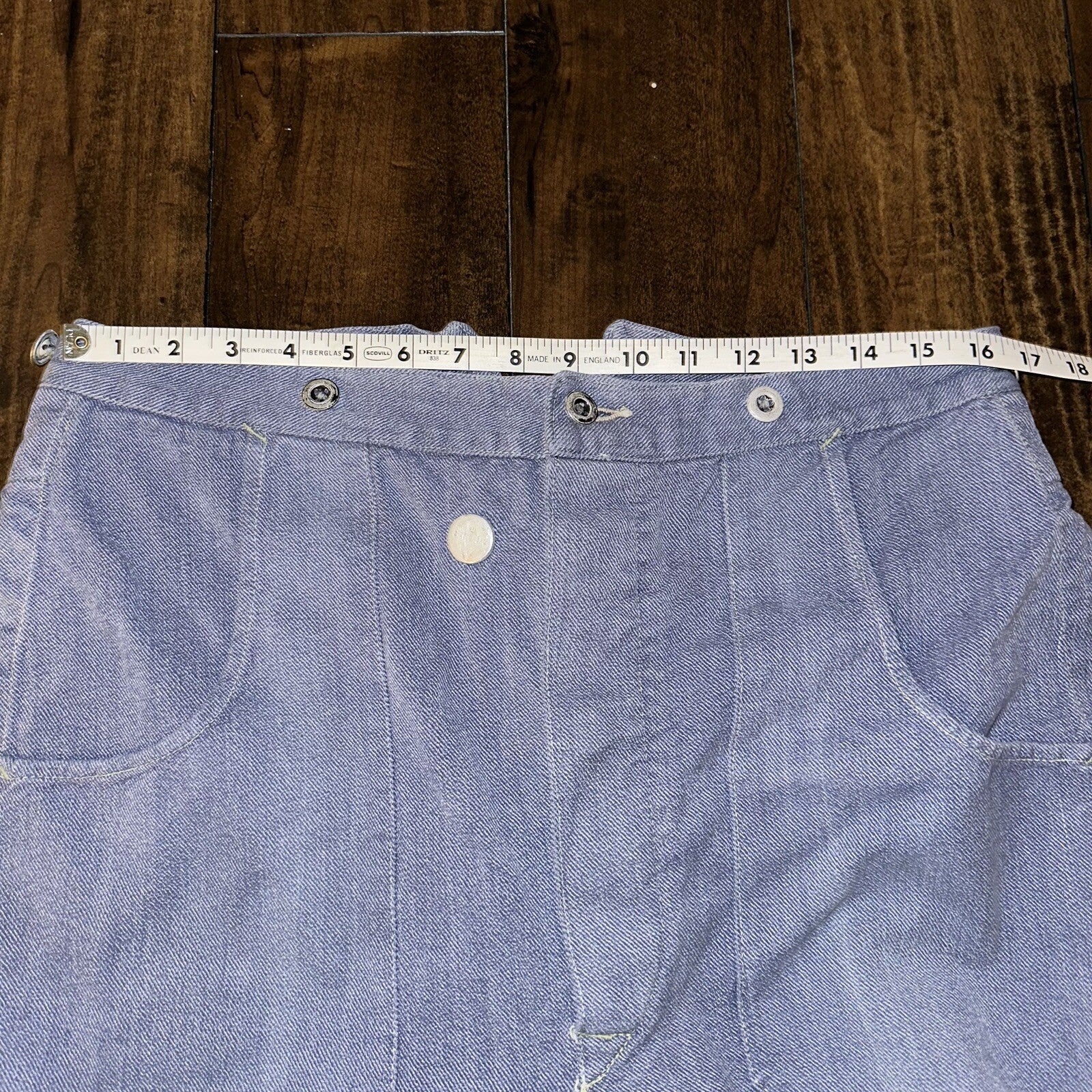 WWII Buckle Back Denim Pants Jeans Button Fly Swiss Rare Selvedge Redline 40s