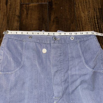 WWII Buckle Back Denim Pants Jeans Button Fly Swiss Rare Selvedge Redline 40s