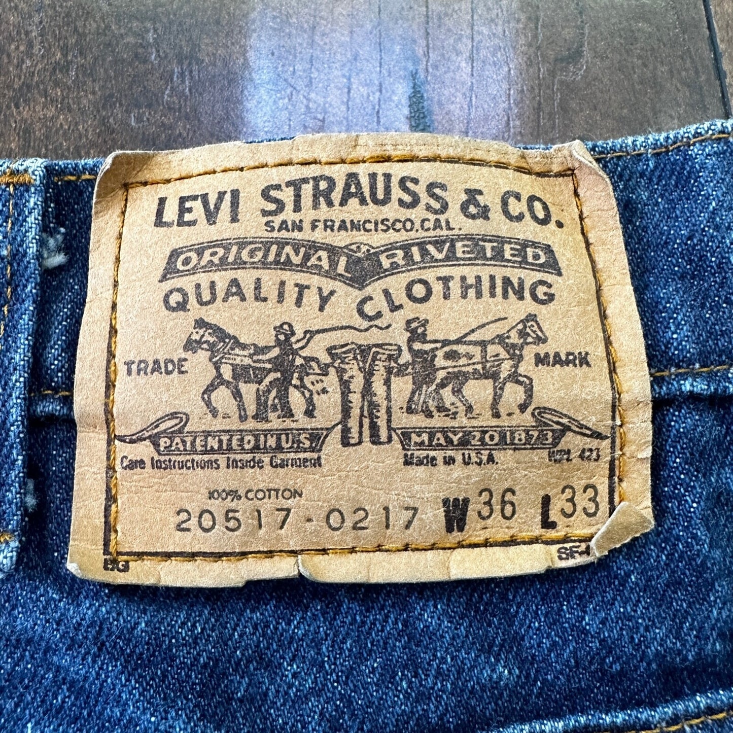 Levis 517 Vintage 80s USA Orange Tab Bootcut Flare Blue Jeans 36x33 Act 34x29