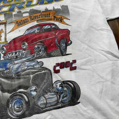 Carousel Cruise Cars 2002 VTG T Shirt Nascar Racing Old Antique Salem Riverfront