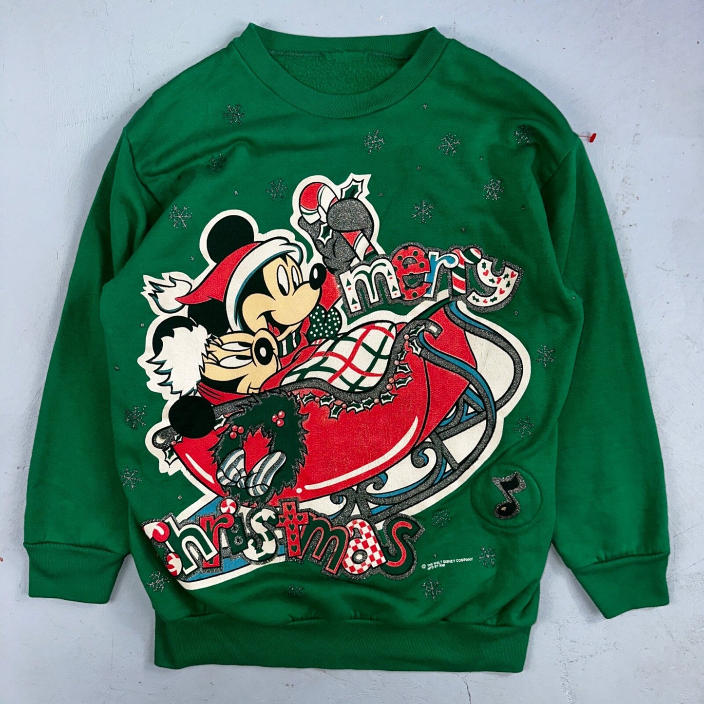Vintage Disney Christmas Sweatshirt Crewneck Cartoon Mickey Happy Holidays Cute