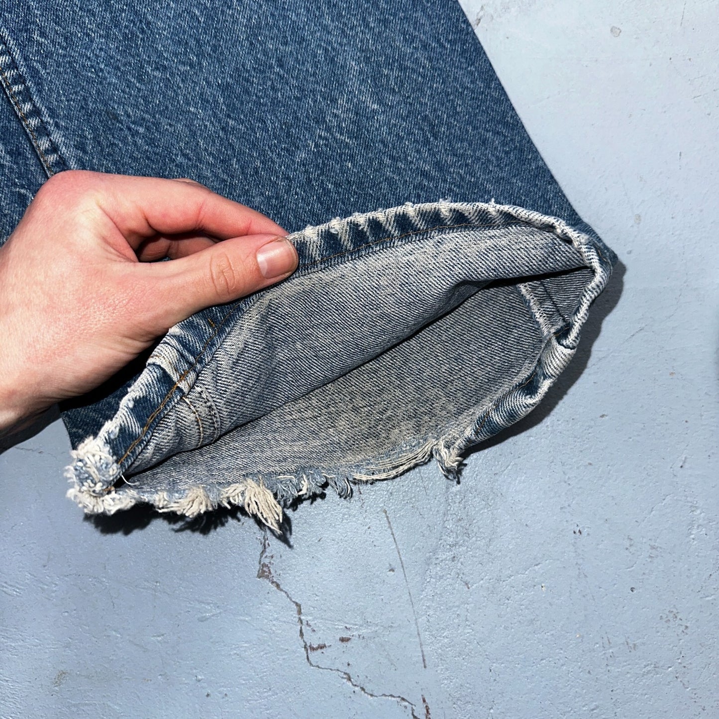 Levis 517 Vintage 80s USA Orange Tab Bootcut Flare Blue Jeans Talon Act 34x28