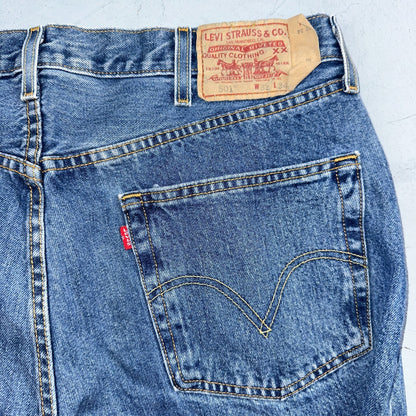 Levis 501 Vintage Y2K 90s XX Straight Leg Jeans Blue Med Wash 38x34 Act 37x33
