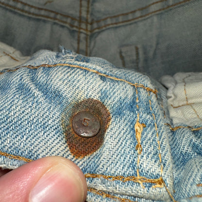 Levis 505 VTG 70s SS Redline Selvedge USA XX Jeans Light Wash Talon Act 29x34