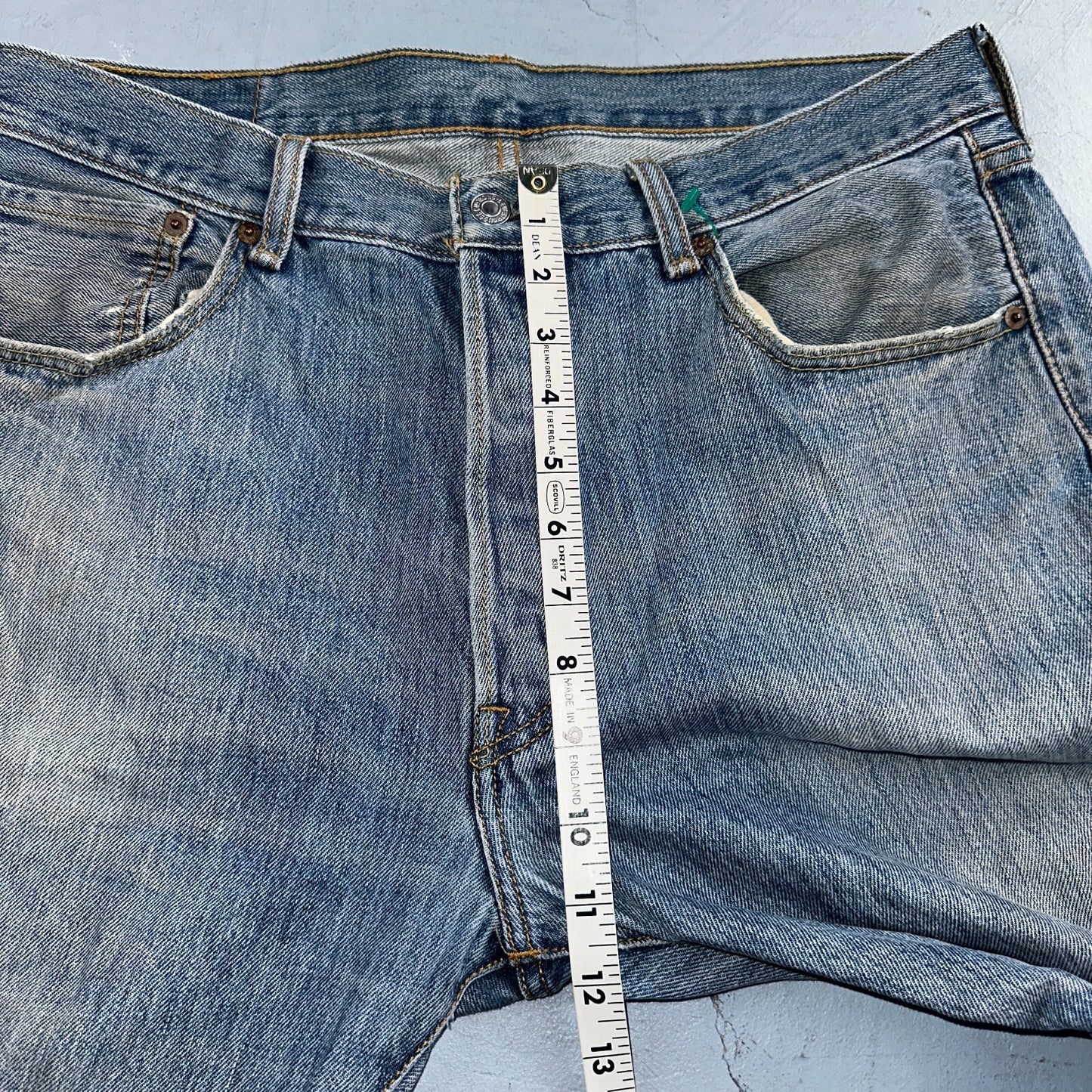 Levis 501 Vintage Y2K XX Straight Leg Jeans Blue Light Wash 35x34 Act 34x32