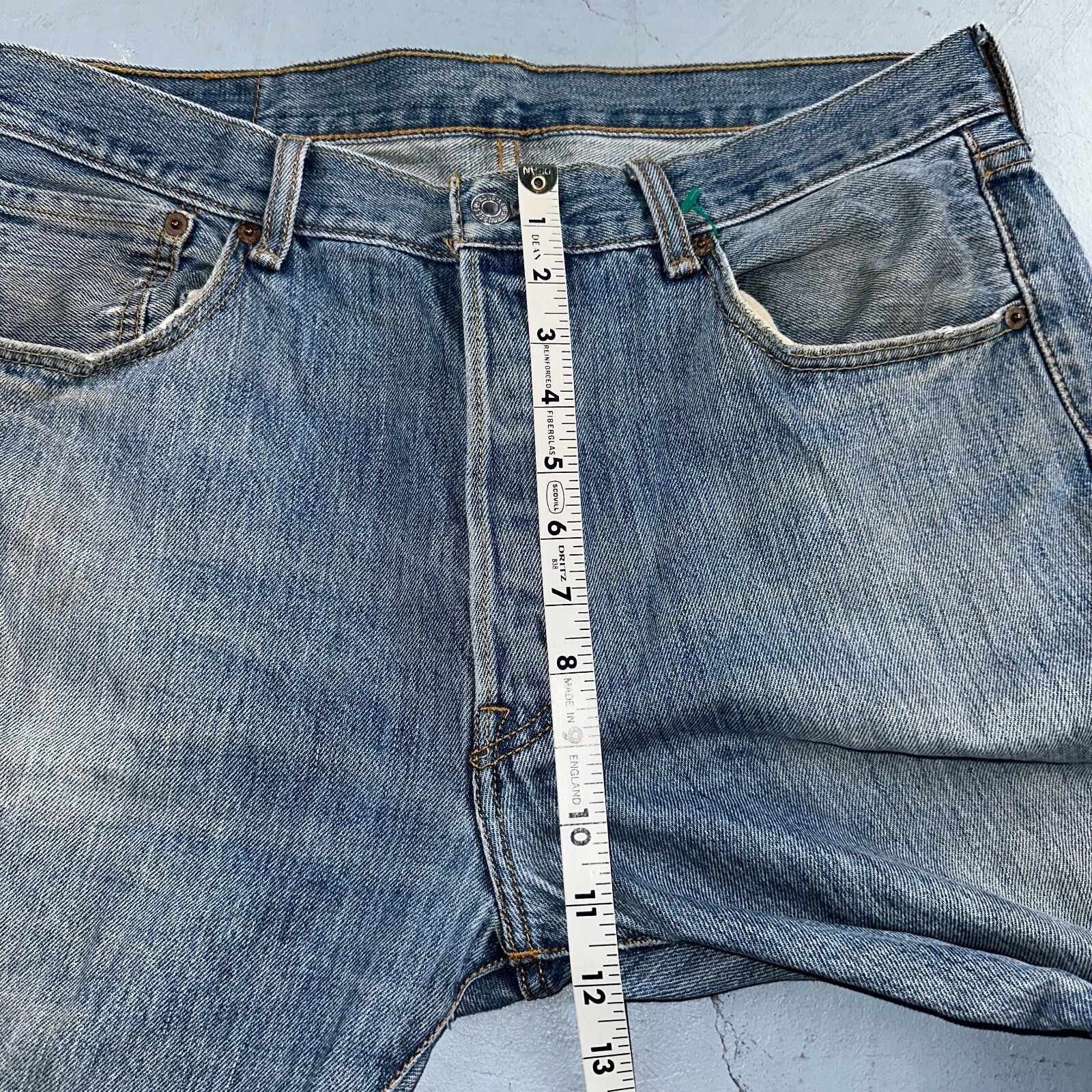 Levis 501 Vintage Y2K XX Straight Leg Jeans Blue Light Wash 35x34 Act 34x32