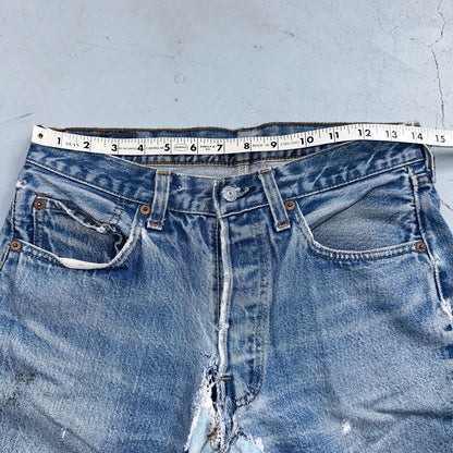 Levis 501 Vintage 80s Redline Selvedge USA XX Jeans Light Wash 32x33 Act 28x28