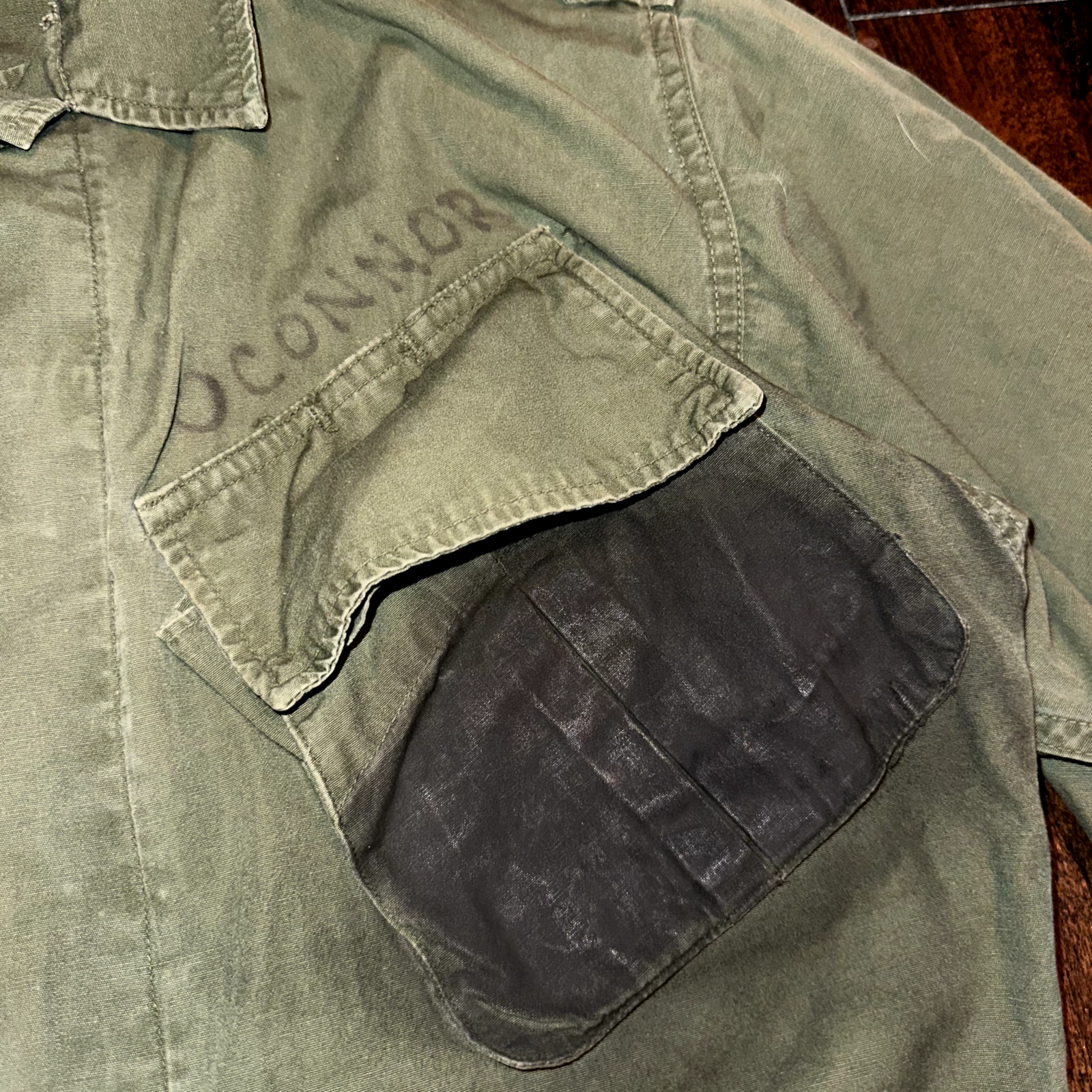 Vintage USMC 60s Vietnam US Army Military M-65 Field Coat Jacket Stencil DSA