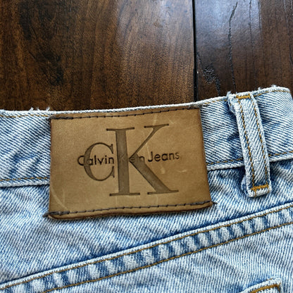 Vintage Calvin Klein Jeans Mens 34 Blue Stonewash 1990s USA 90s 31x27 Light