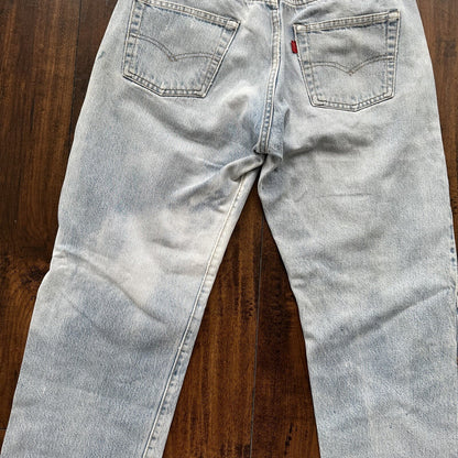 Levis Vintage 80s Redline Selvedge USA 501 XX Jeans Light Wash 33x34 Act 29x29