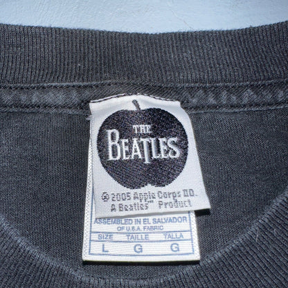 The Beatles Let it Be Official 2005 VTG T Shirt Y2K Black Album Cover 1969 Lenno