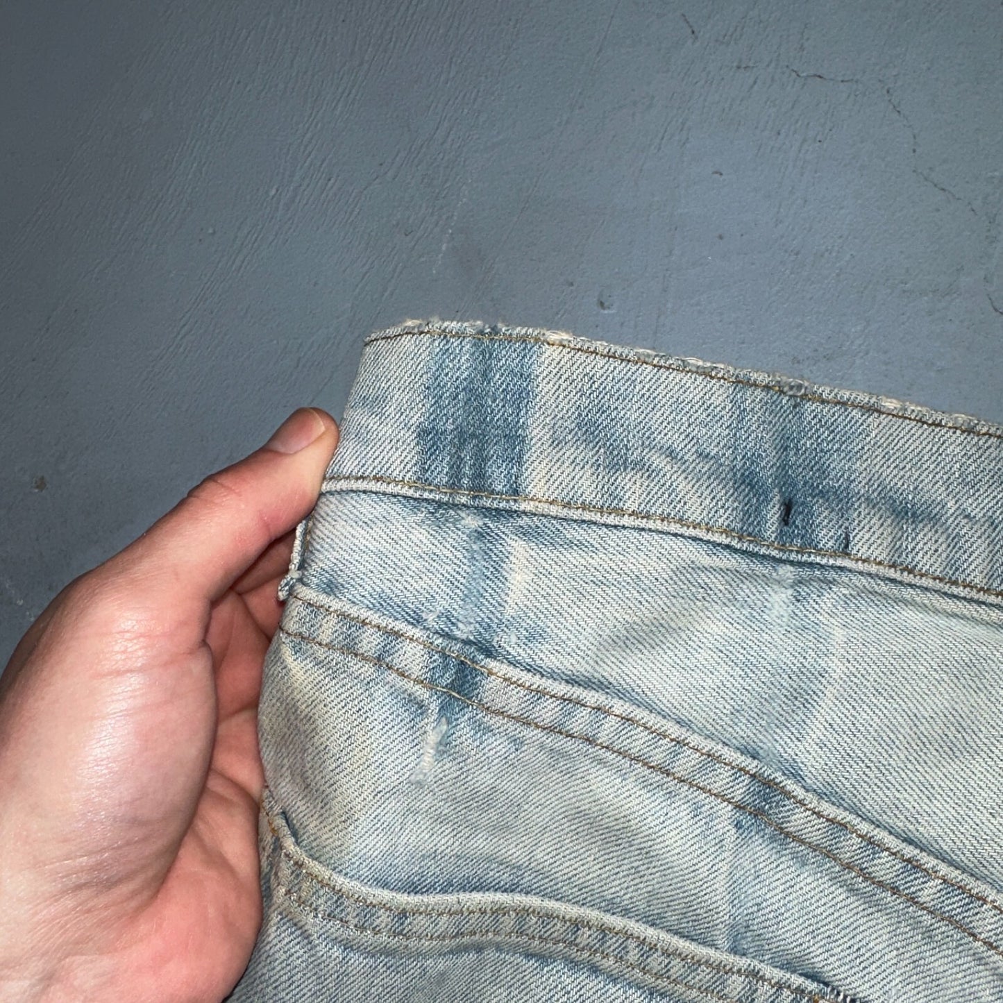 Levis 505 VTG 70s SS Redline Selvedge USA XX Jeans Light Wash Talon Act 29x34