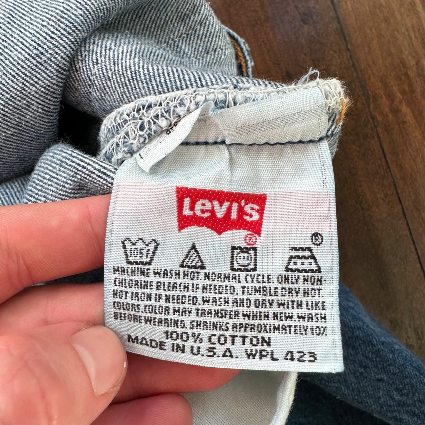 VTG Levis 501 XX Button Fly 90s USA Jeans Denim Straight Capri 34x30 Act 31x25