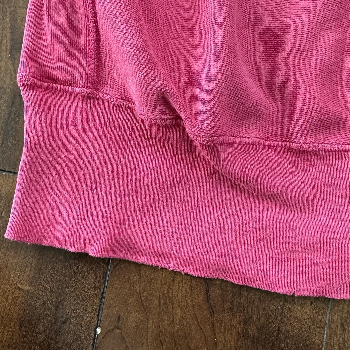 Vintage Champion 90s USA Pink Reverse Weave Sweatshirt Blank 70s Gusset Jumper