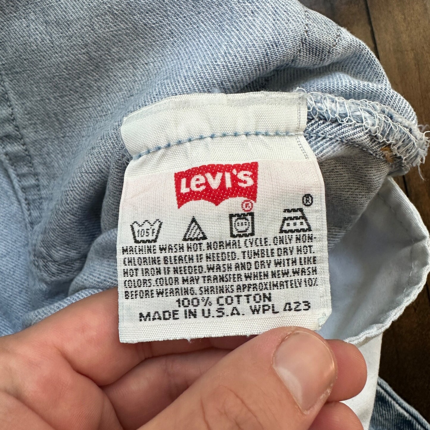 VTG 90s Levis 501 Button Fly 34x36 USA Tag Jeans Straight Wash Blue XX Act 30x32