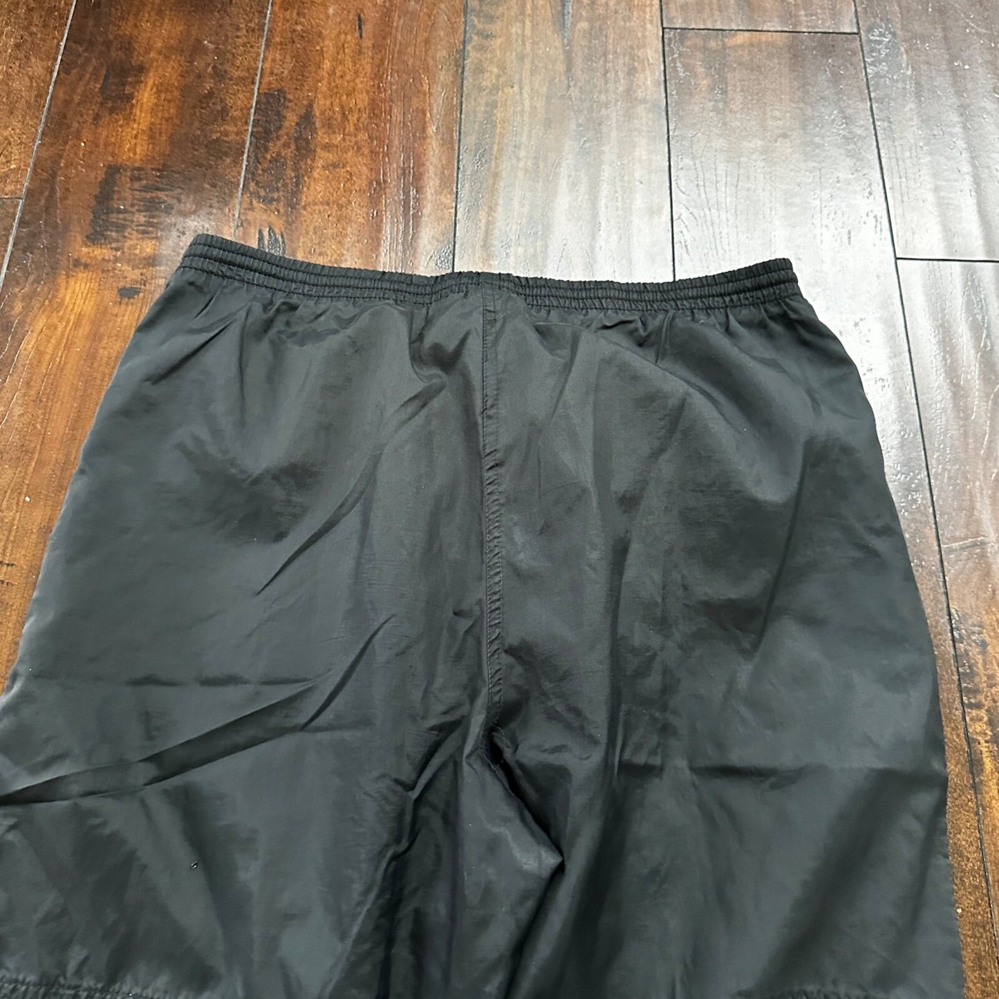 Nike VTG 90s Grey Tag Windpants Track Pants Ankle Zip Unlined Black M 1990s