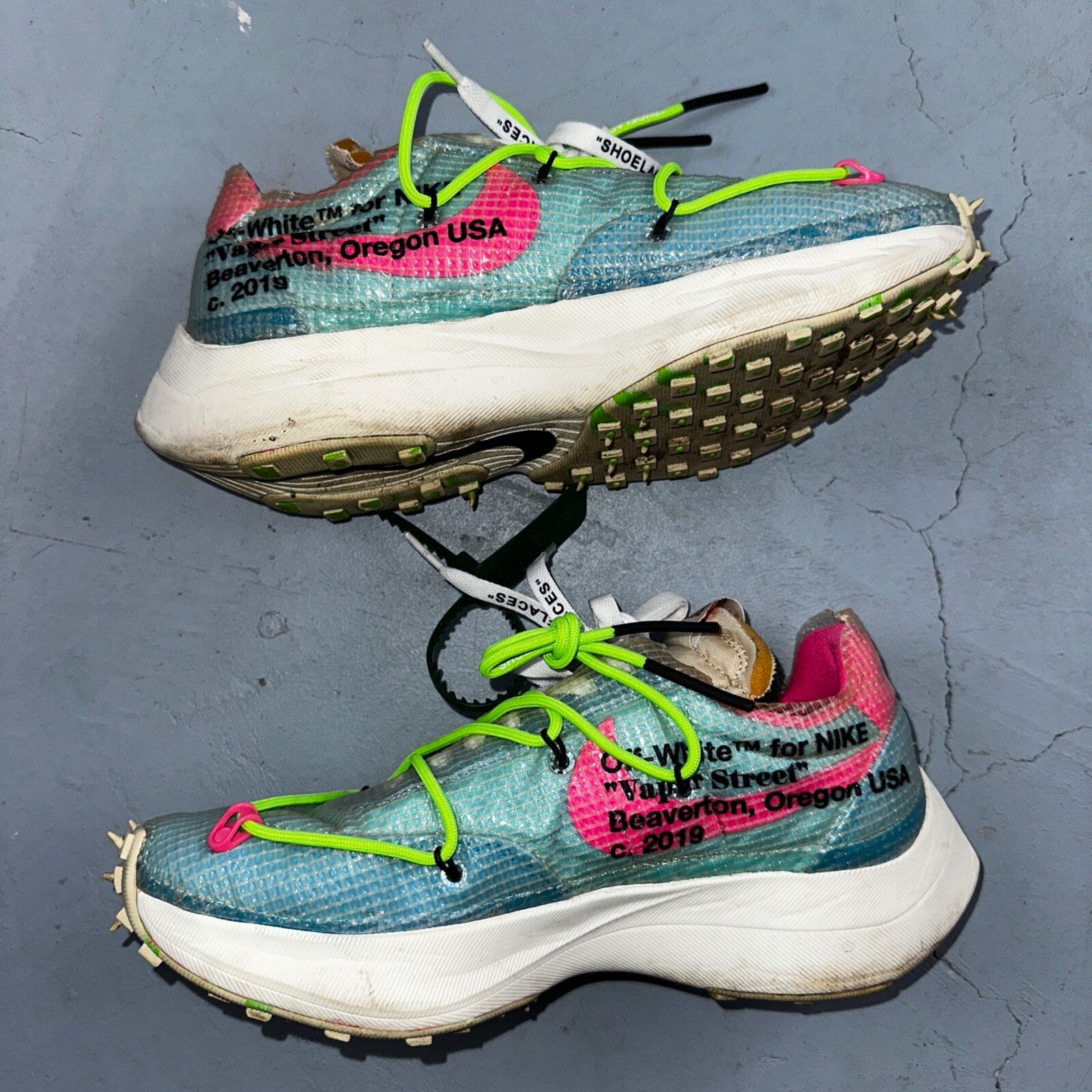 Nike Size 9W 7.5M Off White Virgil Abloh Vapor Street Polarized Blue CD8178-400