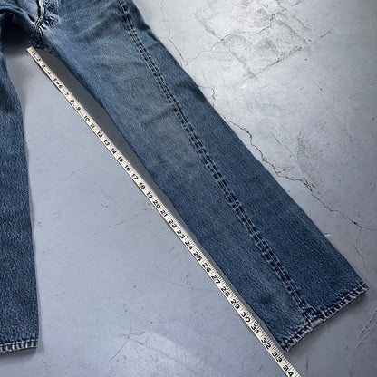 Levis 501 Vintage 80s Redline Selvedge USA XX Jeans Light Wash Stained Act 28X33