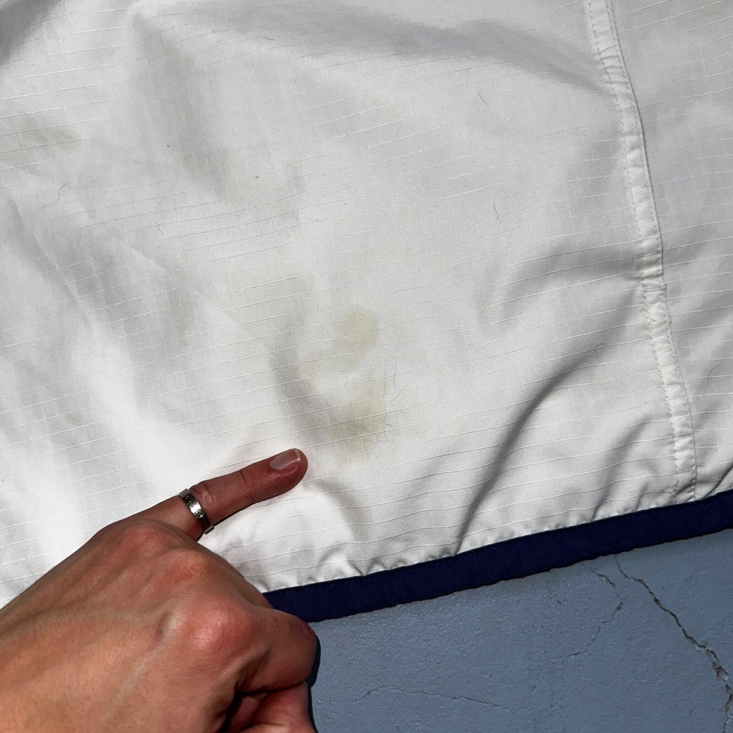 Nike Jacket Vintage Nylon Windbreaker Women’s Quarter Zip Large White 90s