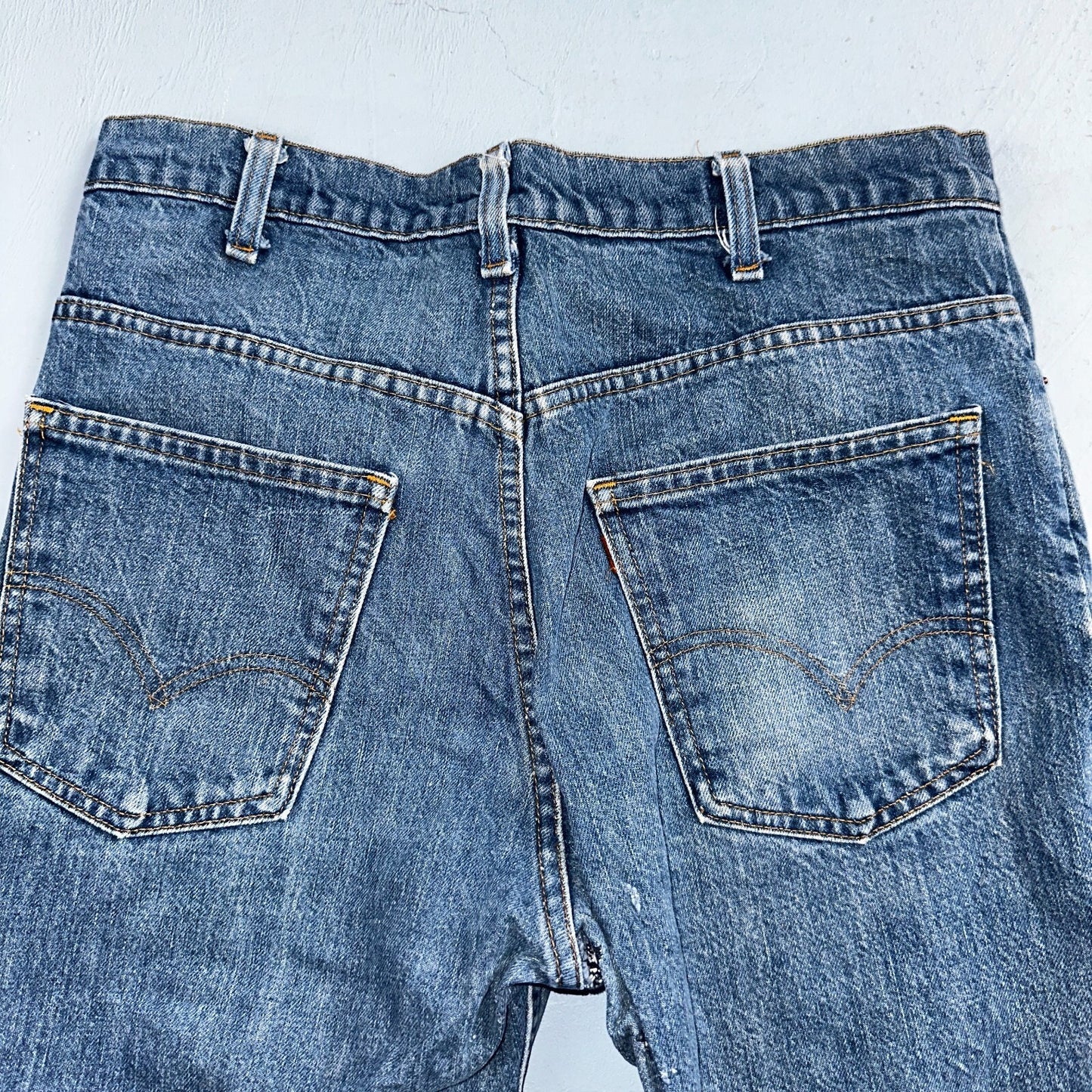 Levis 517 Vintage 80s USA Orange Tab Bootcut Flare Blue Worn Jeans Act 32x26