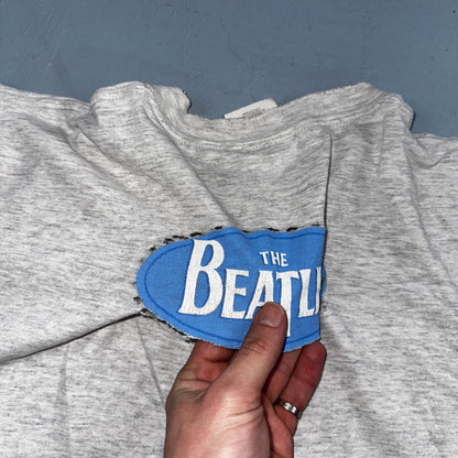 Beatles Rock Band 1997 VTG T Shirt 90s Gray Thrashed Music Grunge 1960s