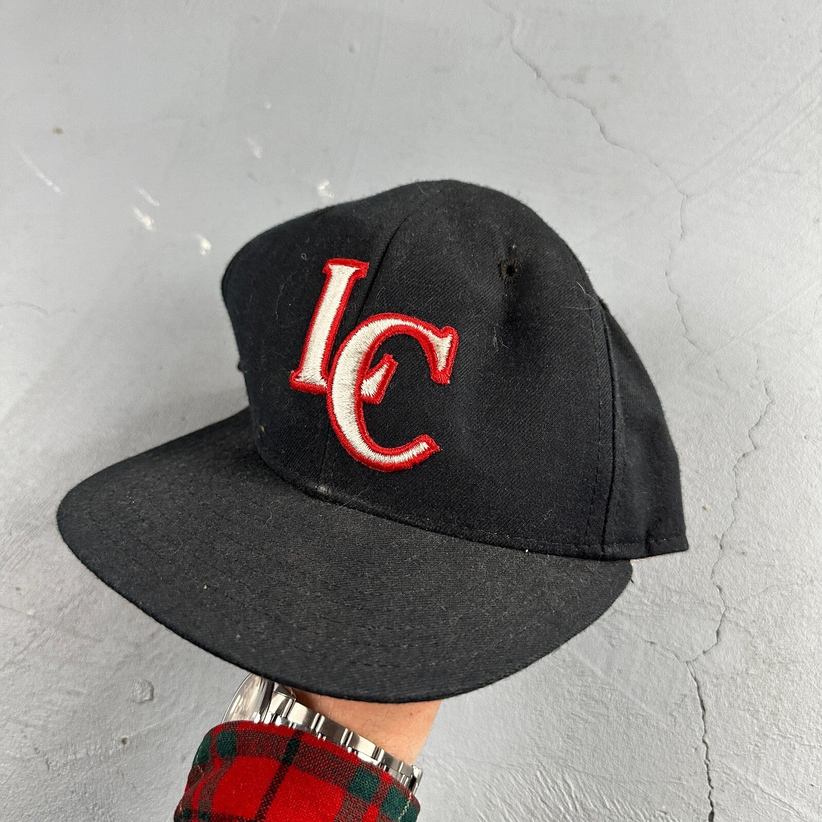 LC New Era USA MLB Fitted 6 7/8 Hat Major League Professional Baseball VTG Pro