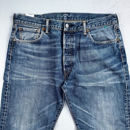 Levis 501 Y2K XX Straight Leg Jeans Blue VTG Med Wash 36x34 Act 35x33